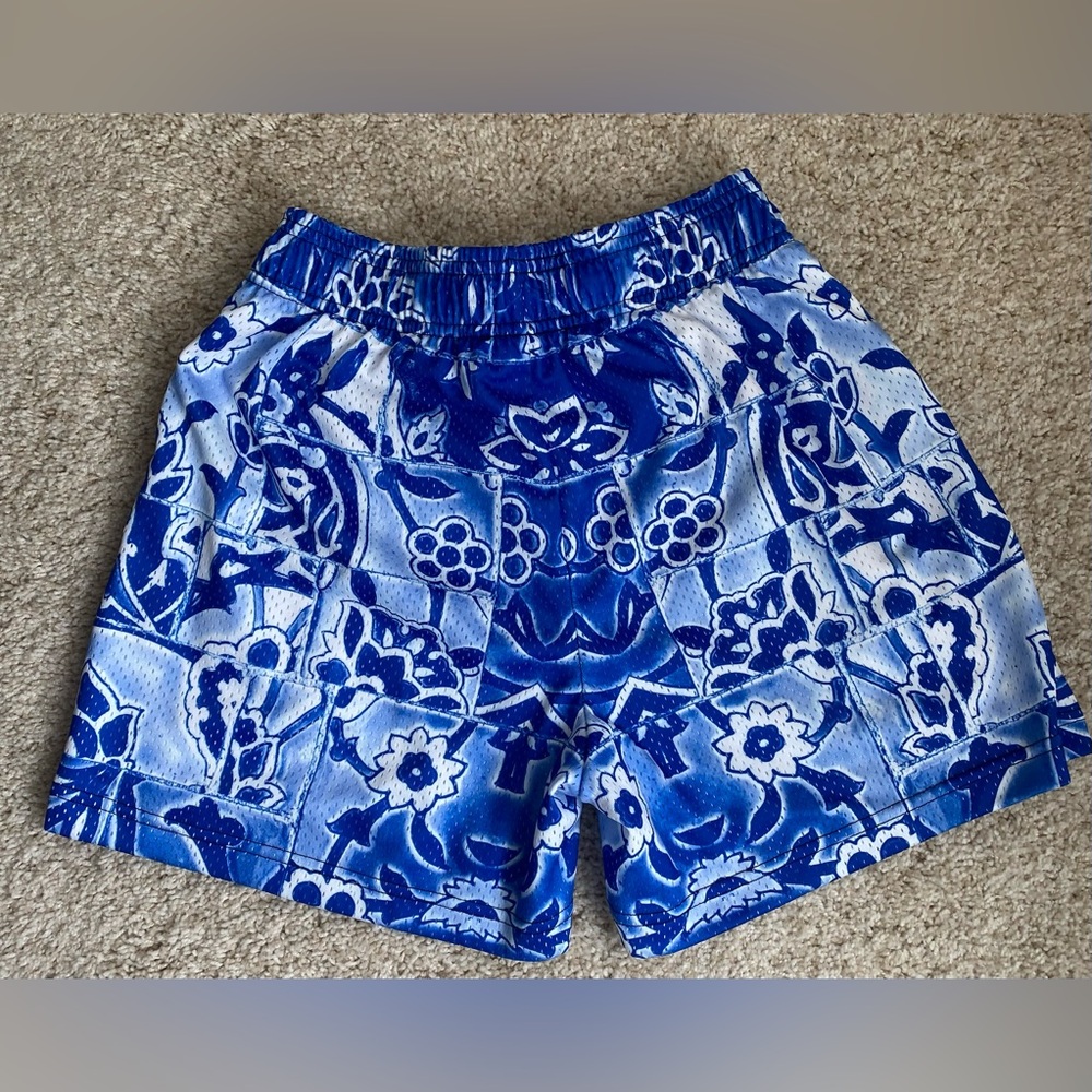 Boys Ethika Blue and White Floral Shorts - Picture 2 of 4